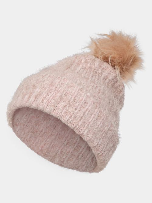 Gorro com Pompom  Rosa