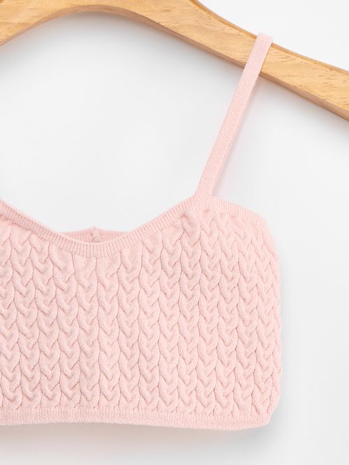 Top Entrelaços Blush