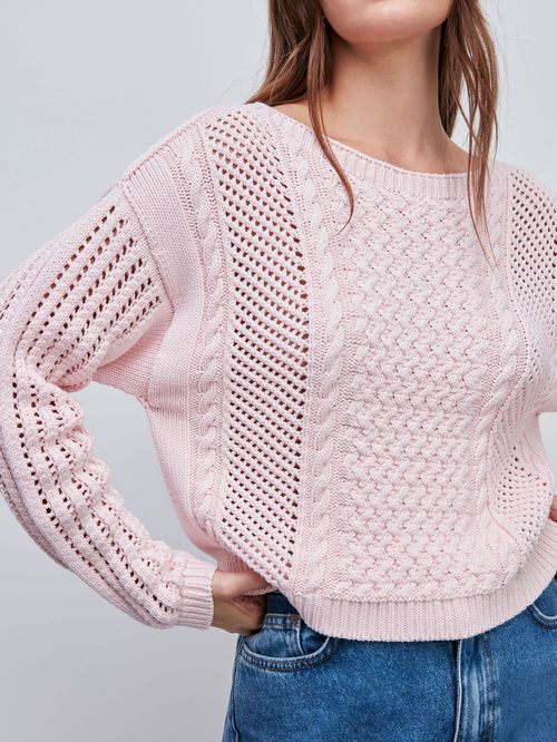 Blusa Básica Mix de Tramas 11307 Algodão doce
