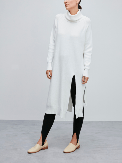 Maxi Pull com Fendas Off white