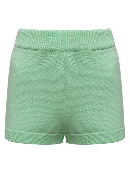 Short Curto em Tricô  Limão
