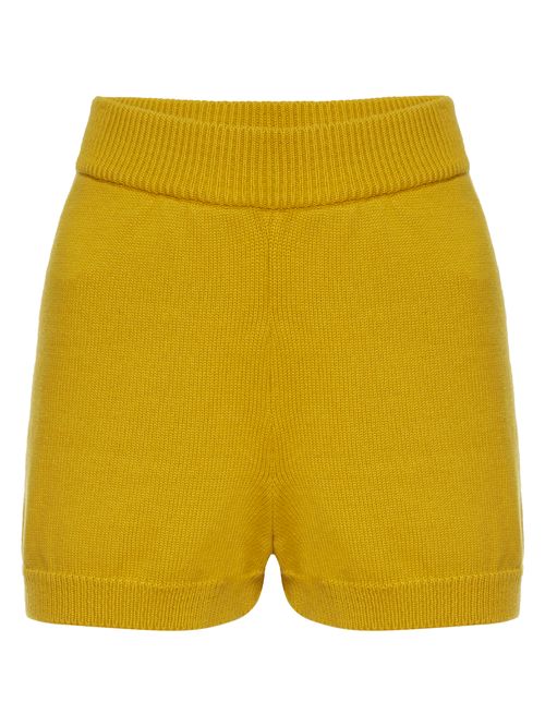 Short Curto em Tricô  Açafrão