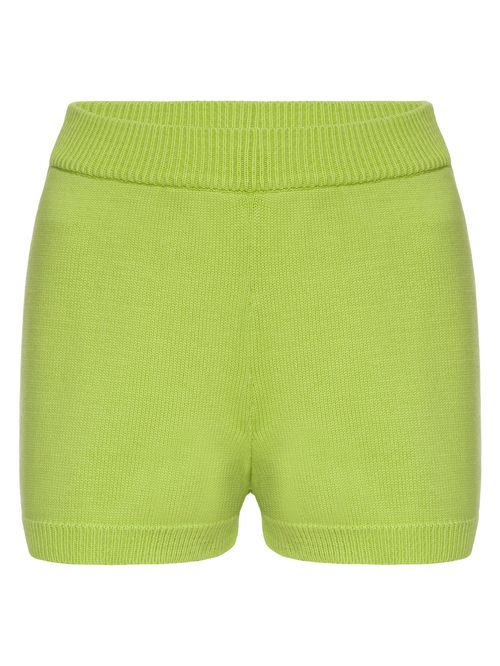 Short Curto em Tricô  Verde lima