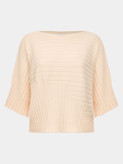 Raw Ribbed Mix Blouse