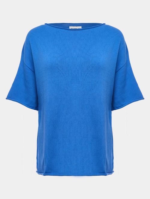 Sapphire Boat Neck Basic Blouse