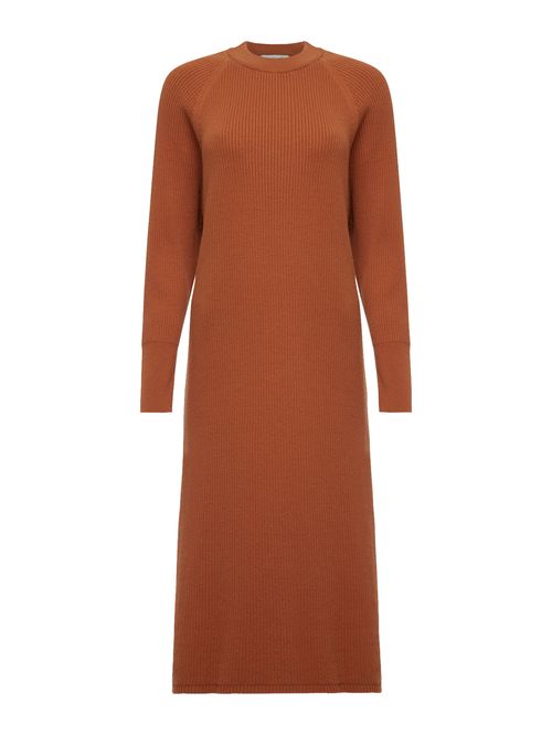 Vestido Básico Midi Ferrugem
