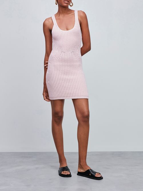 Vestido Mini Ponto Pérola Algodão doce