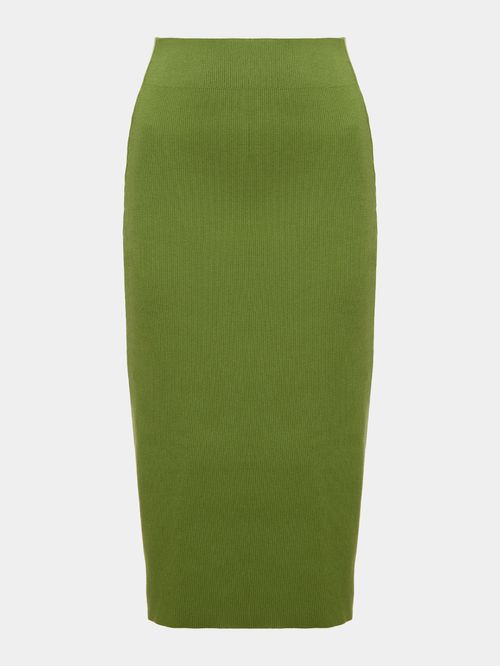 Saia Midi Evasê Verde