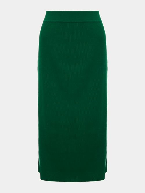 Saia Midi Evasê Verde pinheiro