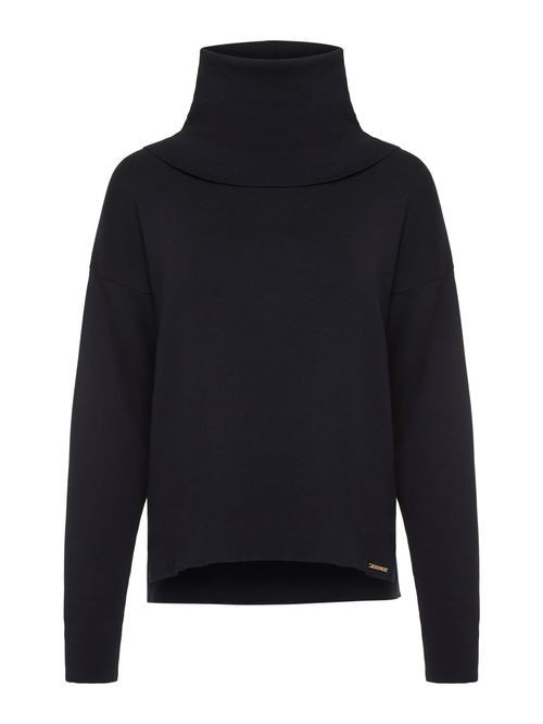 Blusa Gola Alta Cava Reta Preto
