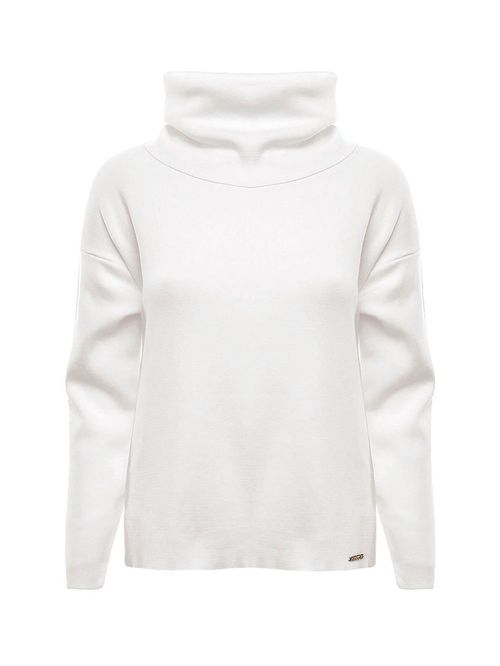 Blusa Gola Alta Cava Reta Off White