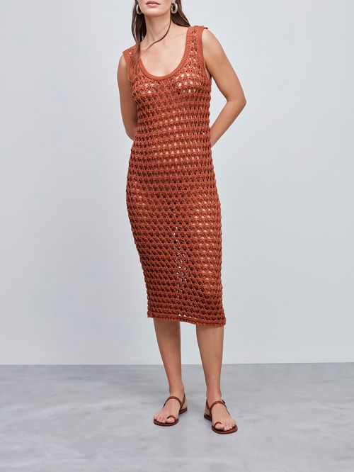 Vestido Midi Rede Ferrugem