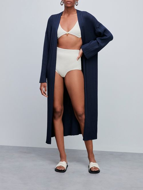 Navy Blue Long Cardigan