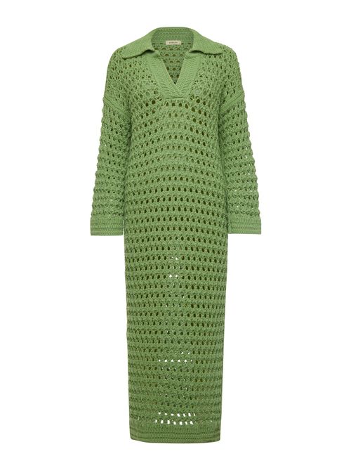 Vestido C/ Gola Polo Verde