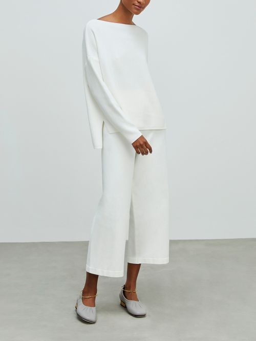 Blusa Gola Canoa 100% Algodão  Off white