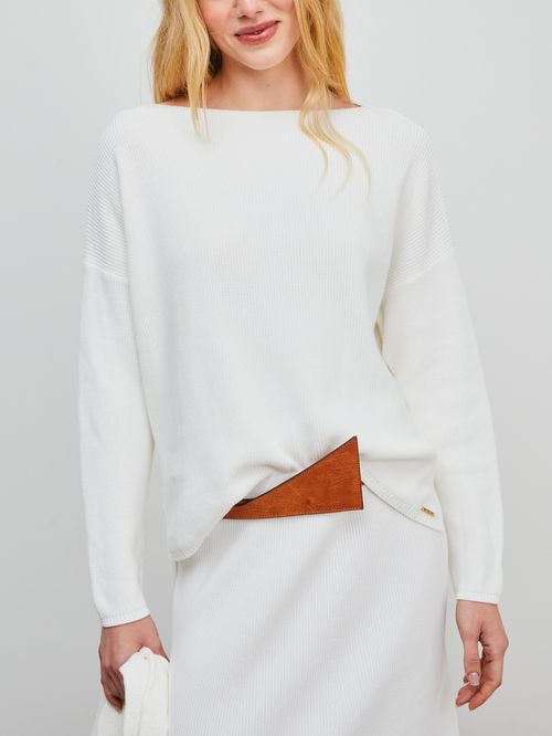Blusa Gola Canoa 100% Algodão  Off white