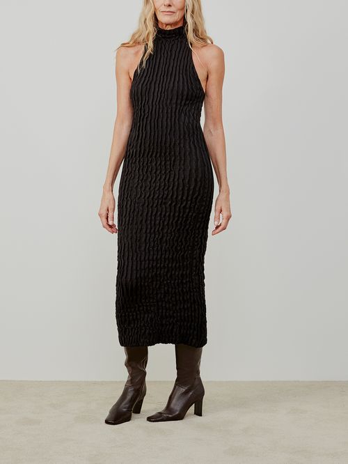 Vestido Anselmi Nervuras Preto
