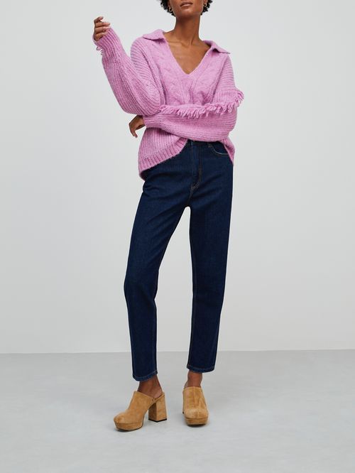 Suéter Franjas Anselmi + Ucha Meirelles 46515 Rosa