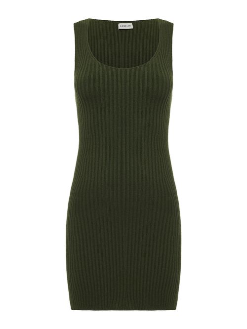 Vestido Mini Com Decote em U Matcha