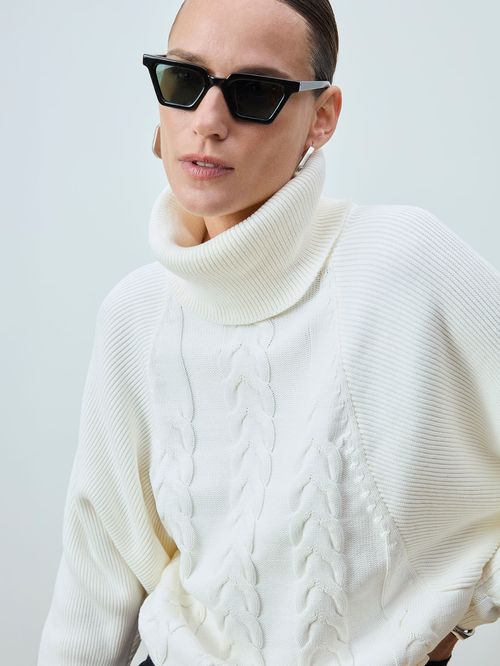 Off white Braided Sweater
