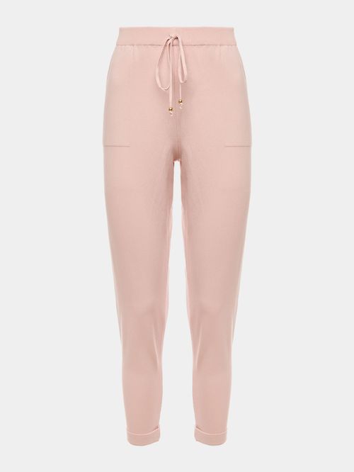 Calça em Tricô com Barra Italiana Blush
