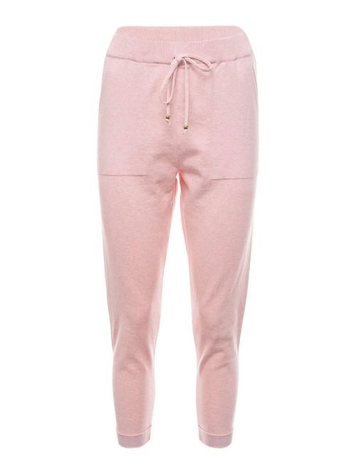 Pink Italian Hem Knit Trousers