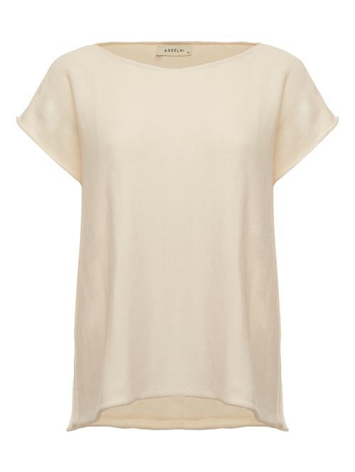 Blusa Ampla Decote Canoa Cru