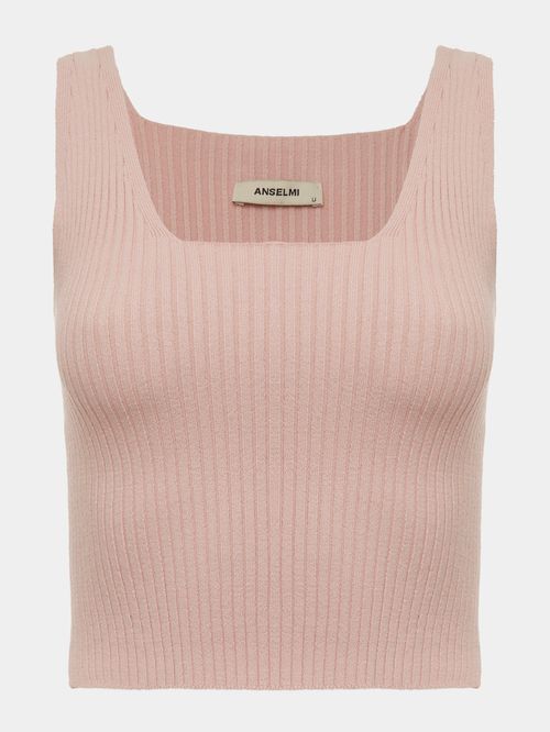 Top Cropped Decote Quadrado Blush