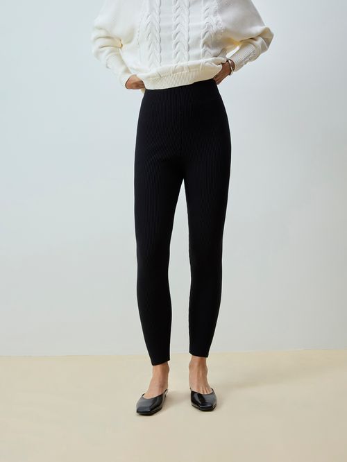 Legging em Tricô Preto