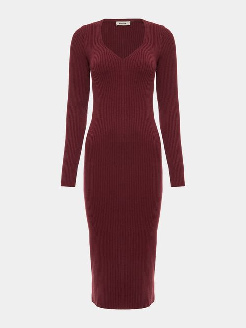 Vestido Canelado Decote Princesa 46358 Figo