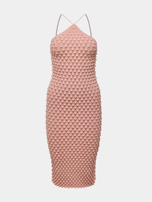 Vestido Cruzado Colméia Blush