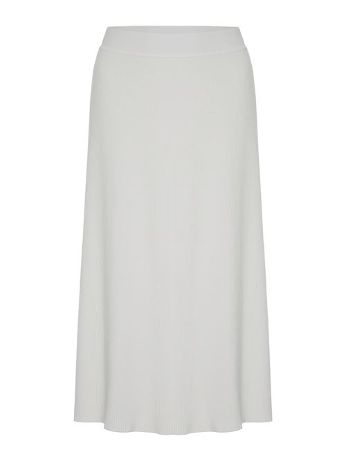 Saia Midi Evasê Off White