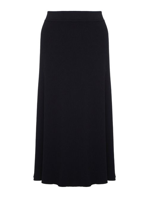 Saia Midi Evasê Preto