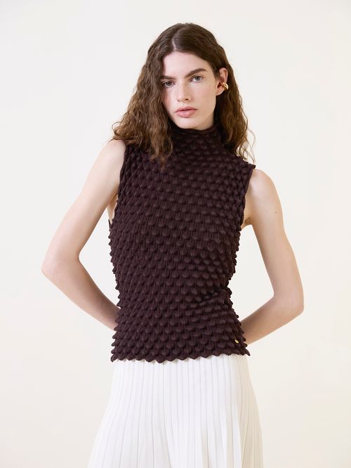 Blusa Colméia Chocolate
