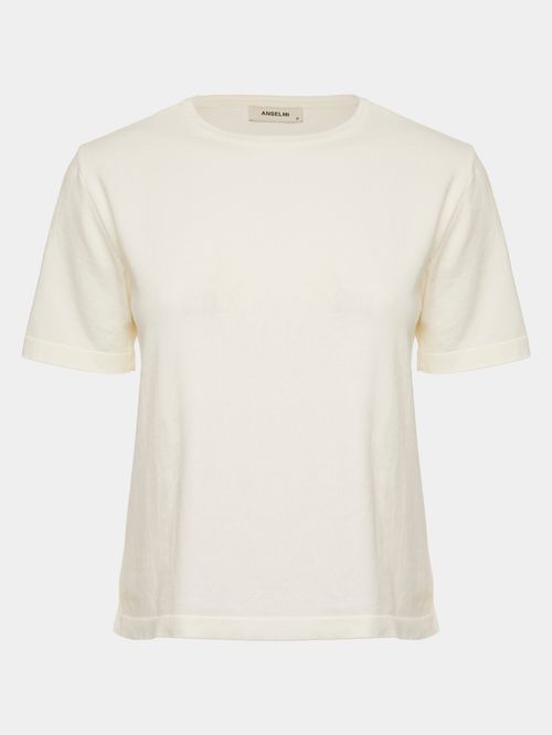 Blusa Básica em Algodão Off White