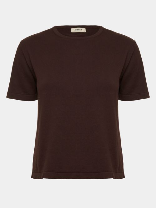 Blusa Básica em Algodão Chocolate