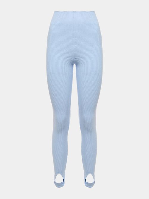 Calça Fuseau Canelada Azul Gelo