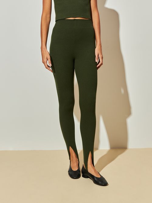 Calça Fuseau Canelada Matcha
