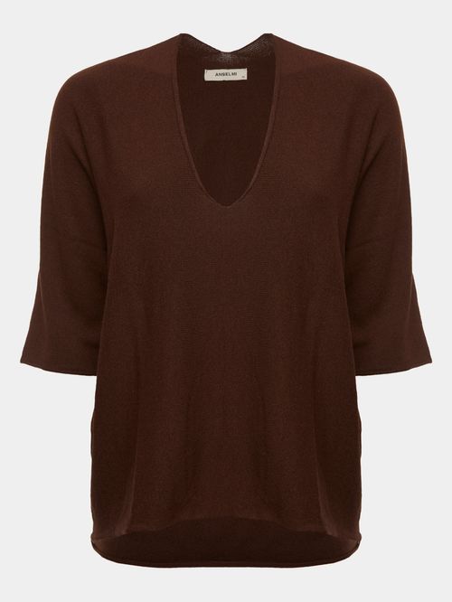 Blusa 3d Mangas Curtas Chocolate