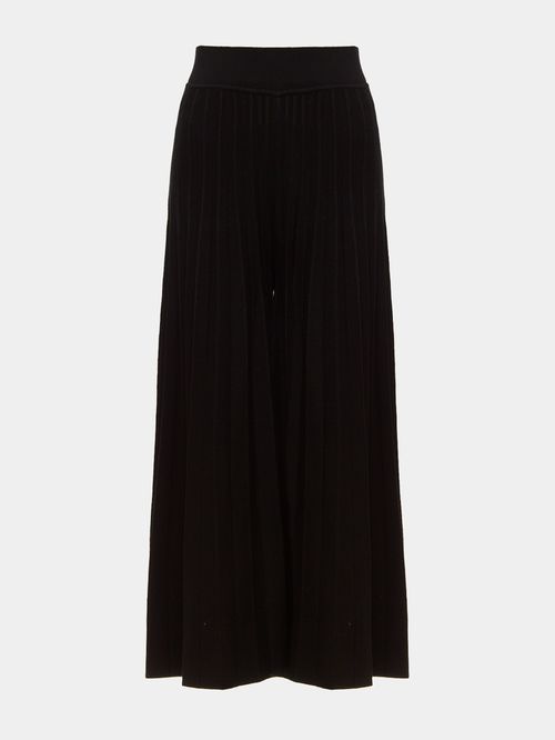 Calça Ampla Plissada Anselmi + Ucha Meirelles Preto