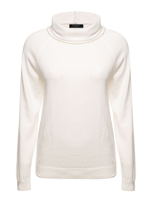 Basic Off-White Turtleneck Blouse