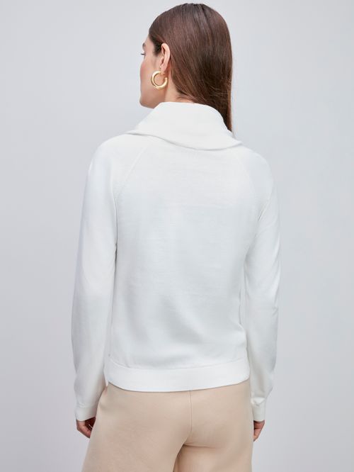 Basic Off-White Turtleneck Blouse
