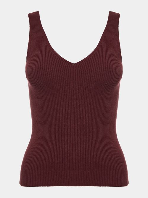 Figo V-neck Ribbed Tank Top