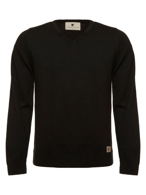 Suéter Masculino Gola em V  Preto