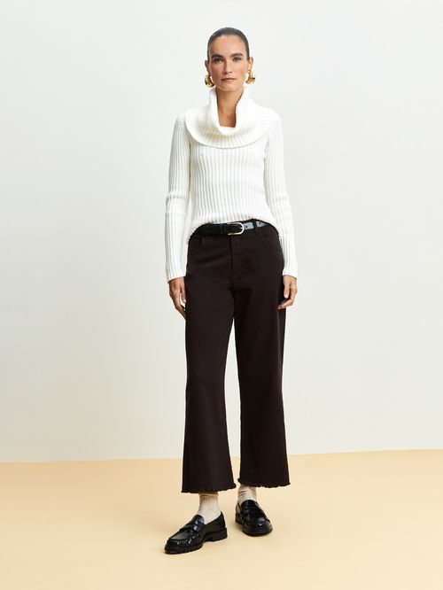 Blusa Tricô Gola Boba Off White