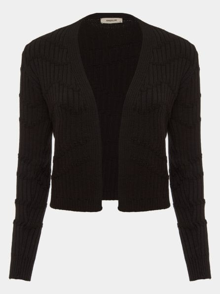 Waves Coat in Black Links Stitch