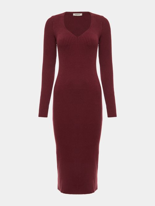 Vestido Canelado Decote Princesa 46358 Figo