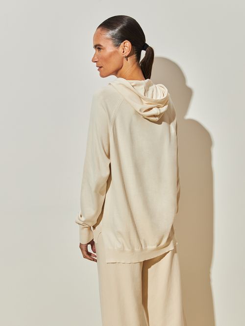 Pull Esportivo com Capuz  Cru