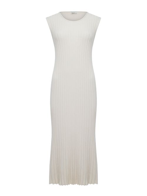 Vestido Midi Plissado Cru