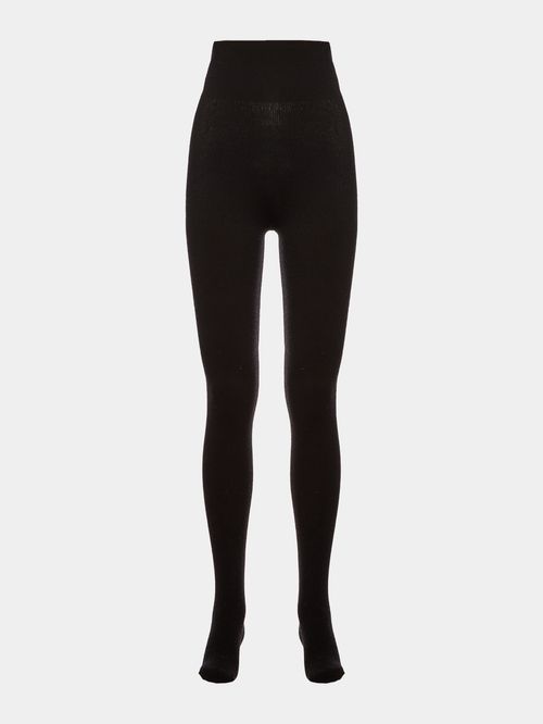 Meia-Calça em Lã Merino Preto